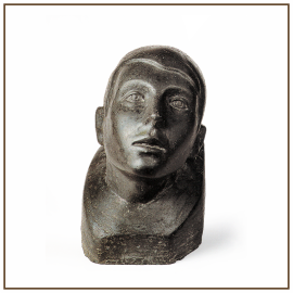 Cabeza 1963 Cemento patinado 32x20x27 cm. Colección particular.