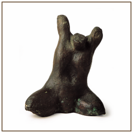 El hombre pellejo 1970 Bronce 18,5x23x11 cm Colección particular.