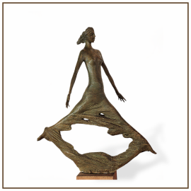 El salto 1971 Cemento patinado 174x152x106 cm Premio Salzillo 1971 C. Aut. de la Región de Murcia.