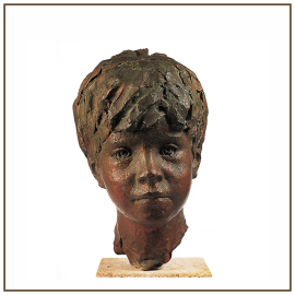 Retrato de Alicia 1991 Escayola patinada 30x17x22 cm. Colección particular.