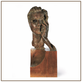 Retrato de Juan Antonio 1975 Cemento patinado, madera 63,5x24x23,9 cm Colección particular.