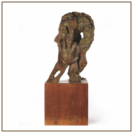Retrato de Juan Antonio 1975 Cemento patinado, madera 63,5x24x23,9 cm Colección particular.
