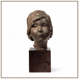 Retrato de Luis Valenciano Martínez 1973 Terracota patinada 25,5x17x21 cm Colección particular.