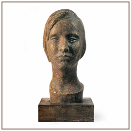 Retrato de Teresa 1963 Escayola patinada 39x18x23 cm. Colección particular.