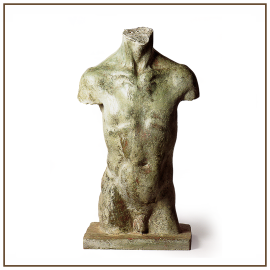 Torso 1980 Cemento patinado 78x42x25 cm Colección particular.