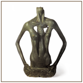 Torso con brazos 1972 Cemento patinado 80x65x35 cm Museo de Murcia Bellas Artes.